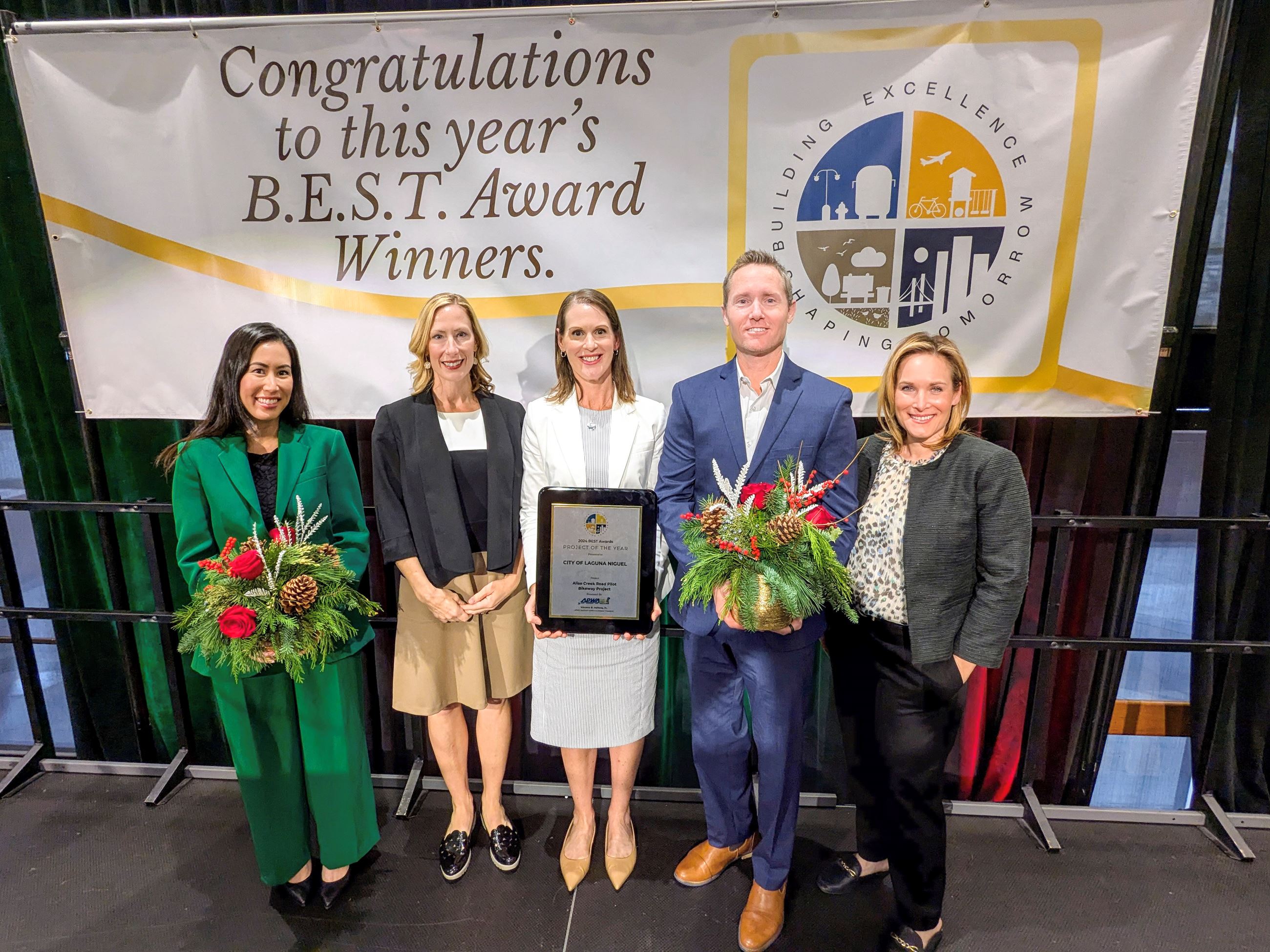 2024 APWA BEST Award for Aliso Creek Road Pilot Bikeway Project 