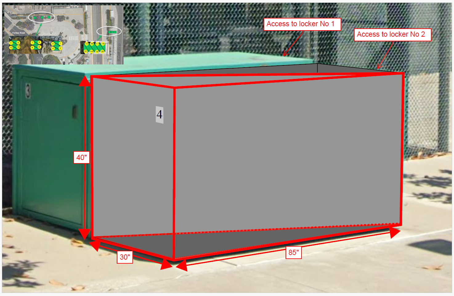 Bike Locker Dimensions
